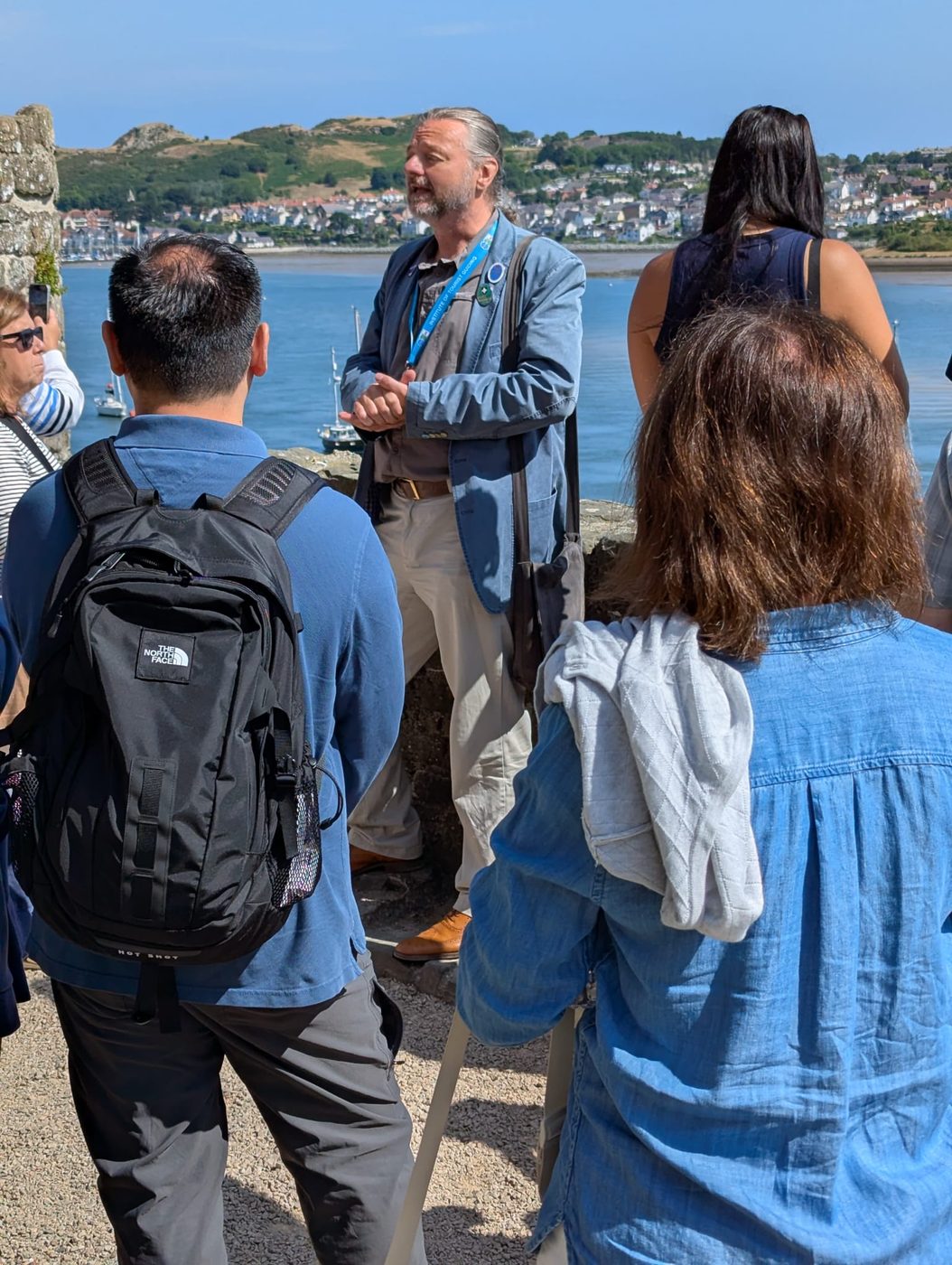 David Appleyard speaking to visitors at Conwy Castle
