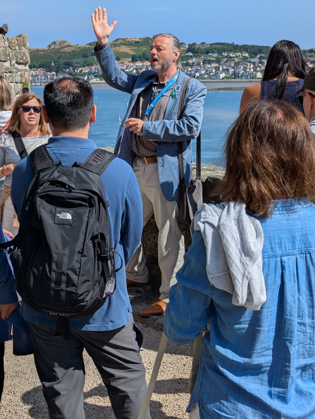 David Appleyard guiding visitors at Conwy Castle